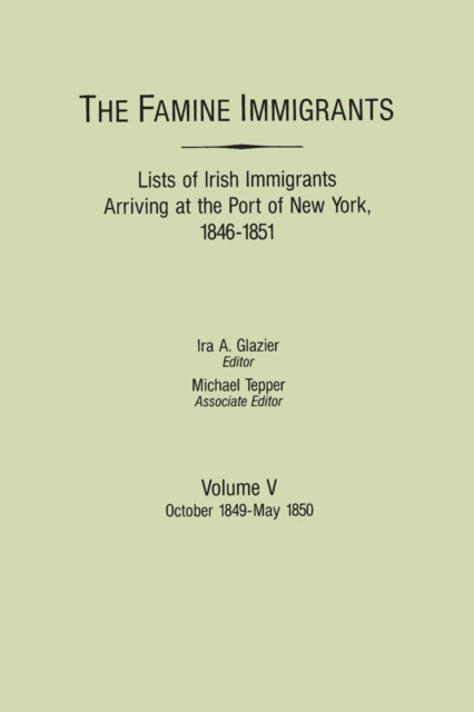 Famine Immigrants, Hardback Book