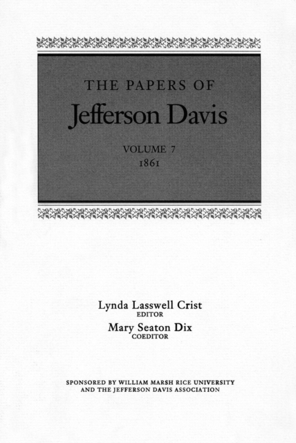 The Papers of Jefferson Davis : 1861, PDF eBook