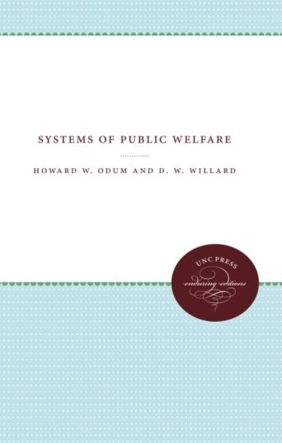 Systems of Public Welfare, Hardback Book