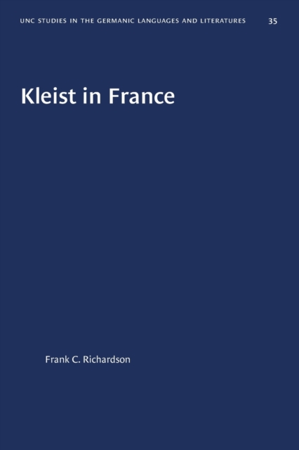 Kleist in France, Paperback / softback Book