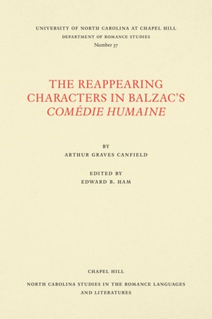 The Reappearing Characters in Balzac's ComA©die Humaine, Paperback / softback Book