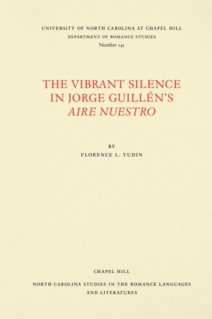 The Vibrant Silence in Jorge GuillA©n's Aire nuestro, Paperback / softback Book