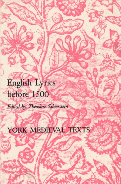 English Lyrics before 1500, Paperback / softback Book