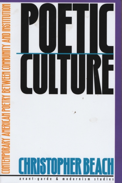 Poetic Culture, Paperback / softback Book
