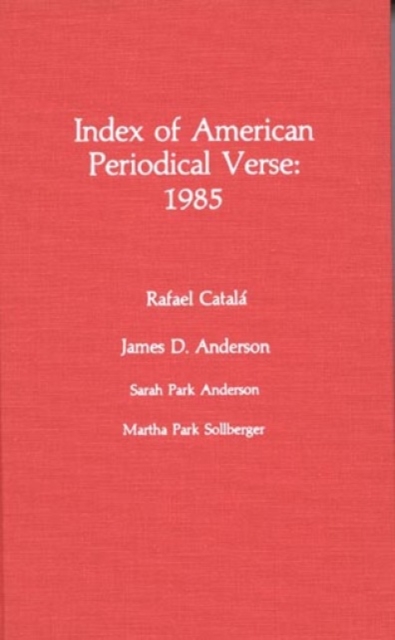 Index of American Periodical Verse 1995, Hardback Book
