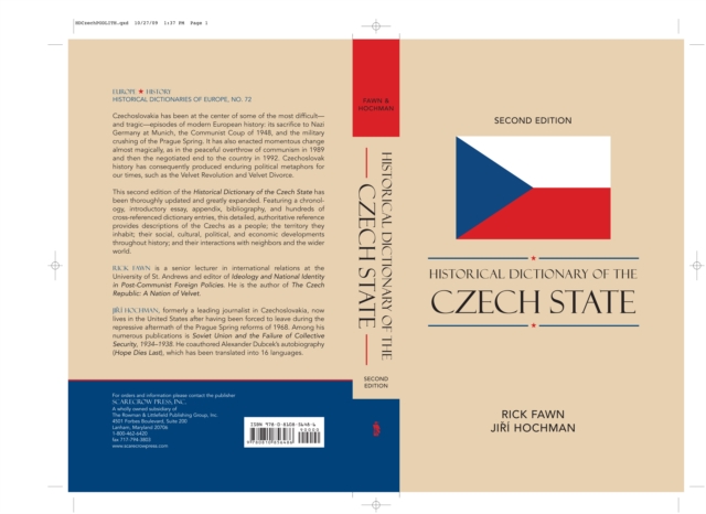 Historical Dictionary of the Czech State, Hardback Book