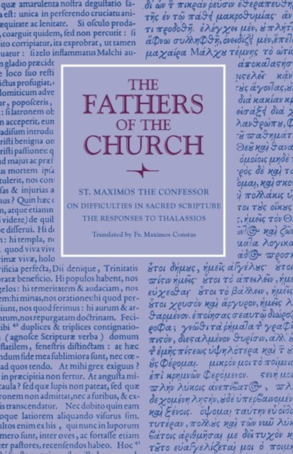 On Difficulties in Sacred Scripture : The Responses to Thalassios, Hardback Book