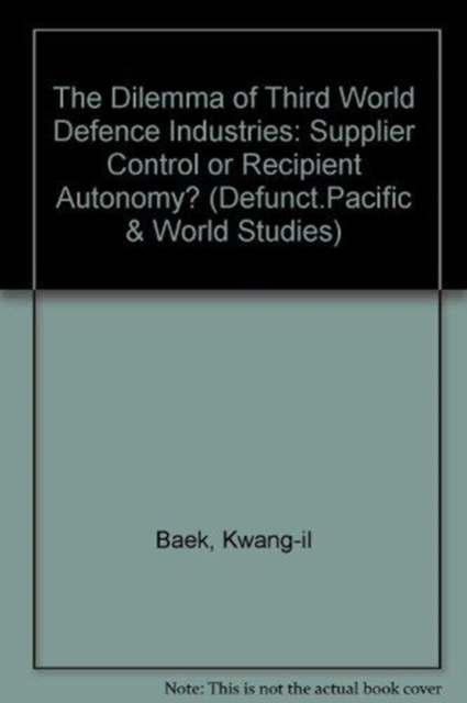 The Dilemma Of Third World Defense Industries : Supplier Control Or Recipient Autonomy?, Hardback Book