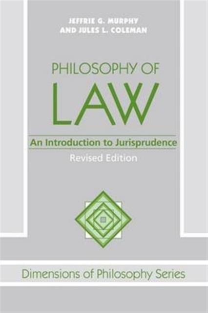 Philosophy Of Law : An Introduction To Jurisprudence, Paperback / softback Book