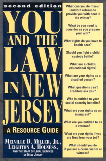 You and the Law in New Jersey : A Resource Guide, Paperback / softback Book