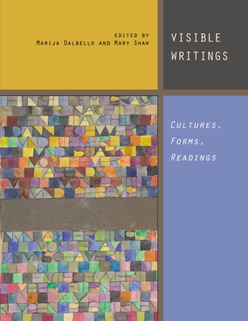 Visible Writings : Cultures, Forms, Readings, Hardback Book