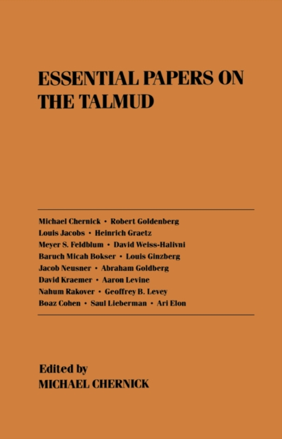 Essential Papers on the Talmud, Paperback / softback Book