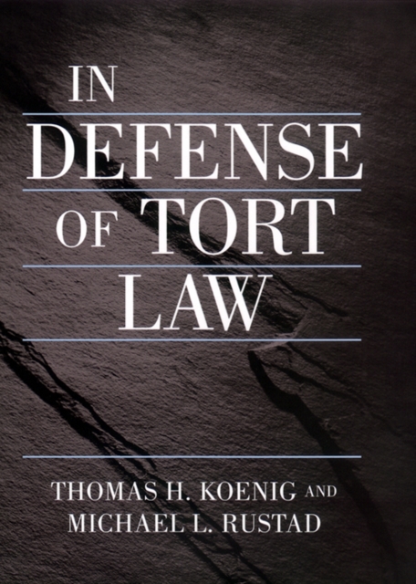 In Defense of Tort Law, EPUB eBook