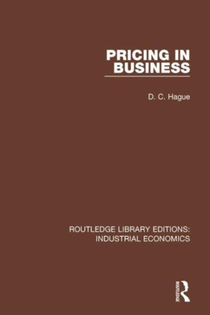 Pricing in Business, Hardback Book