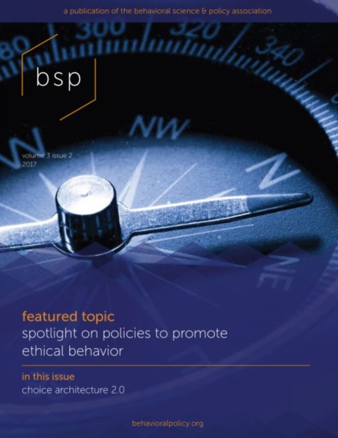 Behavioral Science & Policy, Volume 3, Number 2, Paperback / softback Book