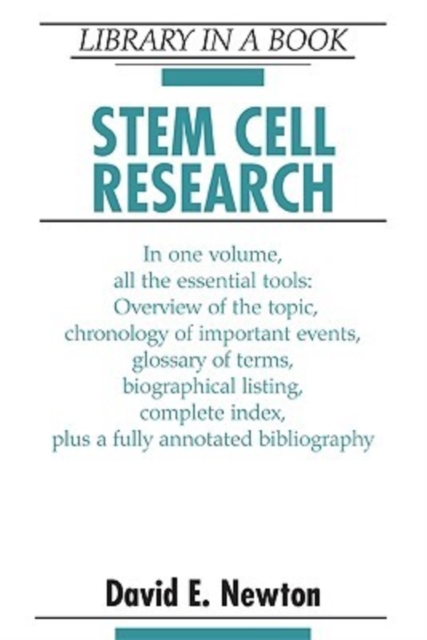 Stem Cell Research, Hardback Book