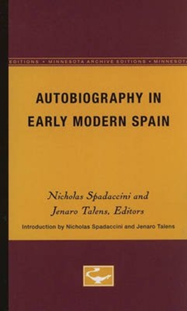 Autobiography in Early Modern Spain, Paperback / softback Book