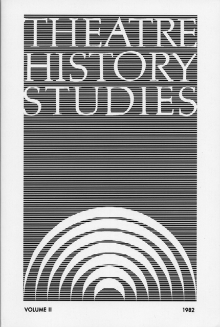 Theatre History Studies 1982, Vol. 2, Paperback / softback Book