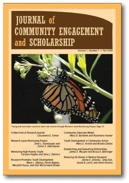Journal of Community Engagement and Scholarship, Vol 1 No 1 : Fall 2008, Paperback / softback Book