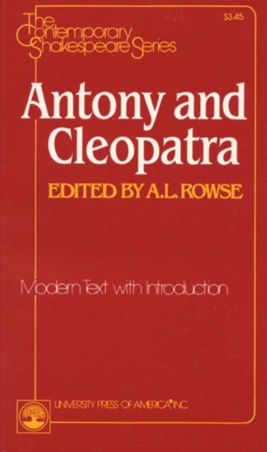 Antony and Cleopatra, Paperback / softback Book