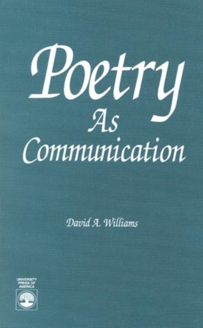 Poetry As Communication, Paperback / softback Book