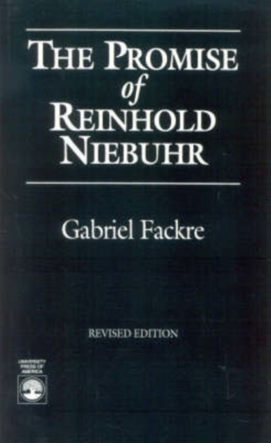 The Promise of Reinhold Niebuhr, Paperback / softback Book