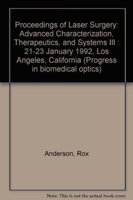 Laser Surgery Advanced Characterization Therapeu, Paperback / softback Book