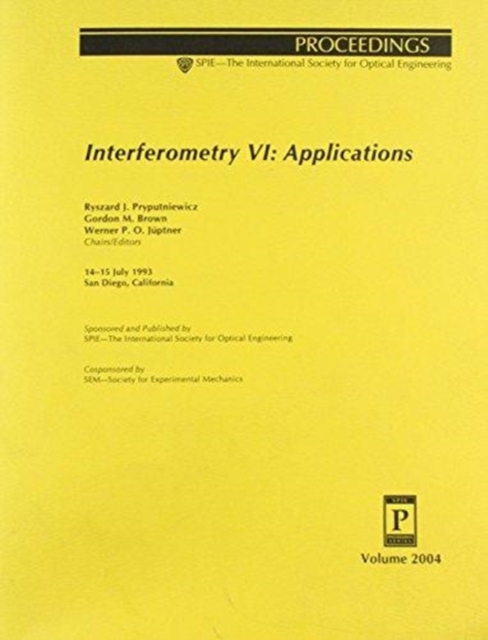 Interferometry Vi Applications, Paperback / softback Book