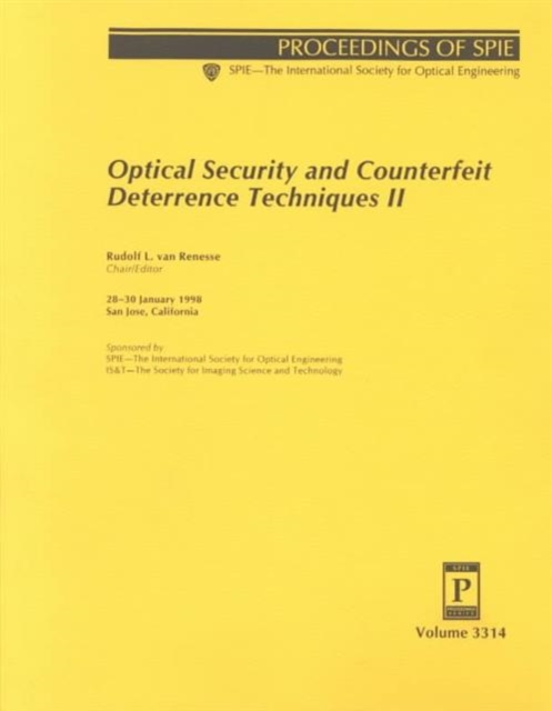Optical Security & Counterfeit Deterrence Techni, Paperback / softback Book