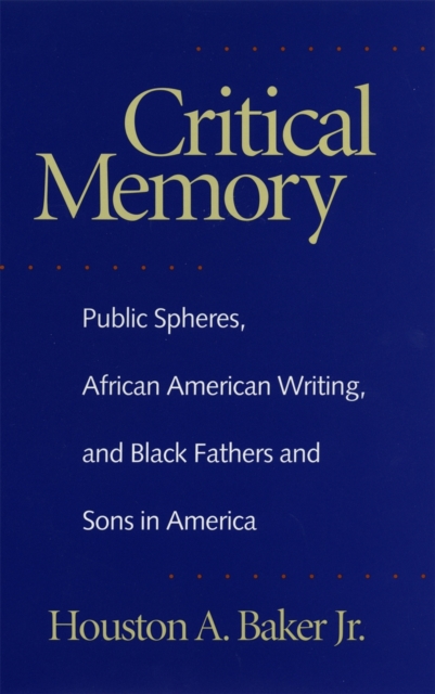 Critical Memory : Public Spheres, African American Writing and Black Fathers and Sons in America, Hardback Book
