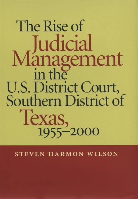 The Rise of Judicial Management in the U.S. District Court, Southern District of Texas, 1955-2000, Hardback Book
