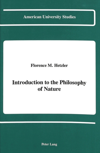 Introduction to the Philosophy of Nature, Hardback Book