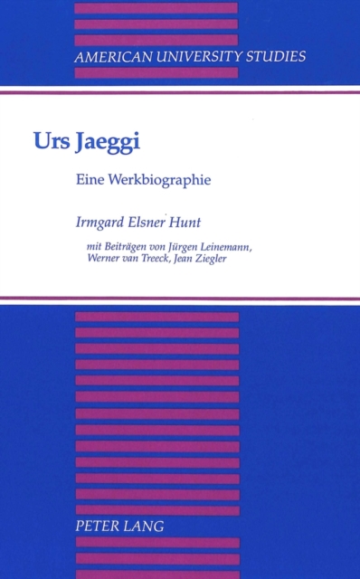 Urs Jaeggi : Eine Werkbiographie, Hardback Book