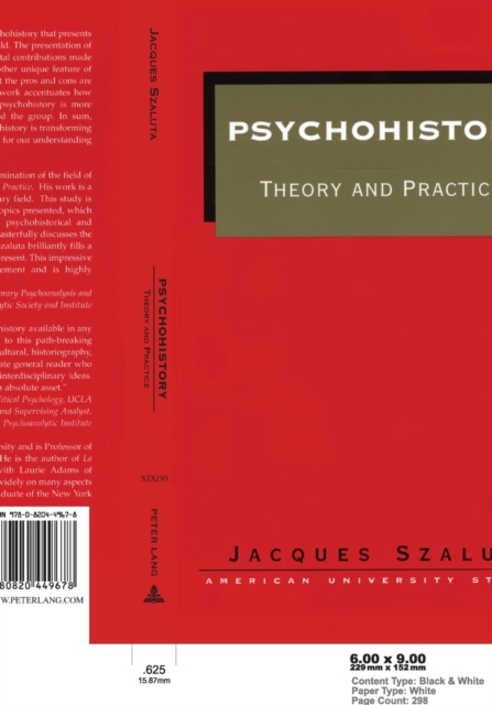 Psychohistory : Theory and Practice, Paperback / softback Book