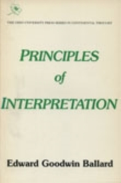 Principles of Interpretation, Hardback Book
