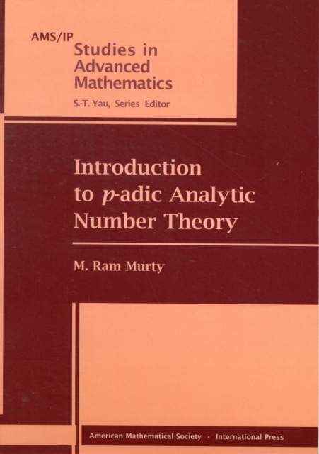 Introduction to p-adic Analytic Number Theory, Paperback / softback Book