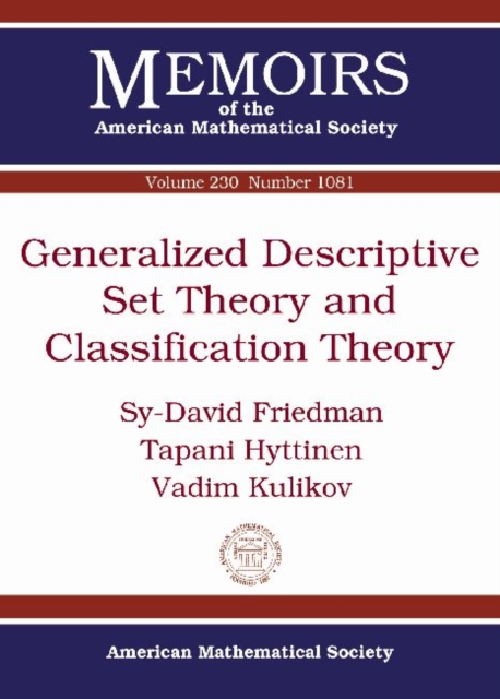 Generalized Descriptive Set Theory and Classification Theory, Paperback / softback Book