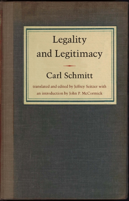 Legality and Legitimacy, Paperback / softback Book