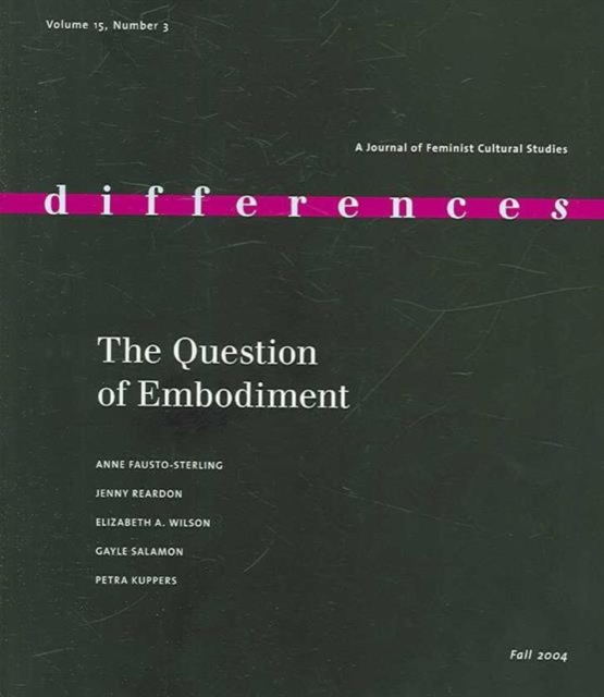 The Question of Embodiment, Paperback / softback Book