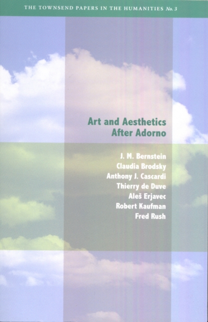Art and Aesthetics after Adorno, Paperback / softback Book