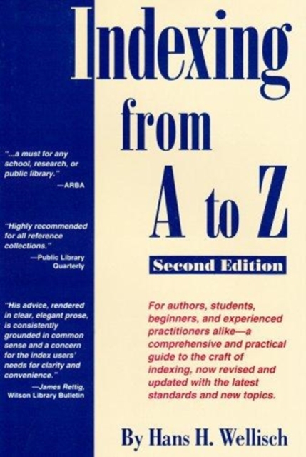 Indexing from A to Z, Hardback Book