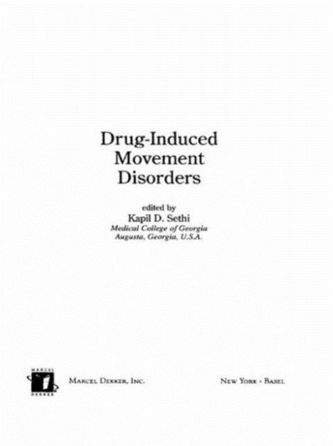 Drug-Induced Movement Disorders, Hardback Book