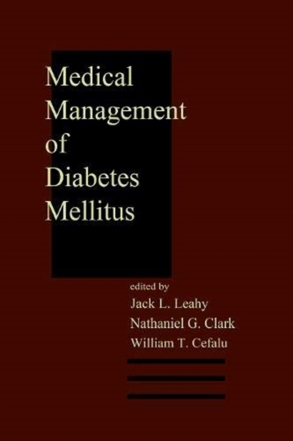 Medical Management of Diabetes Mellitus, Hardback Book