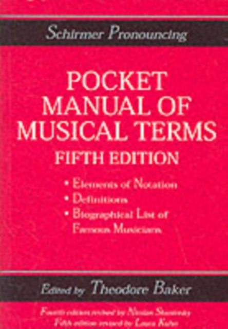 Pocket Manual of Musical Terms, Paperback / softback Book