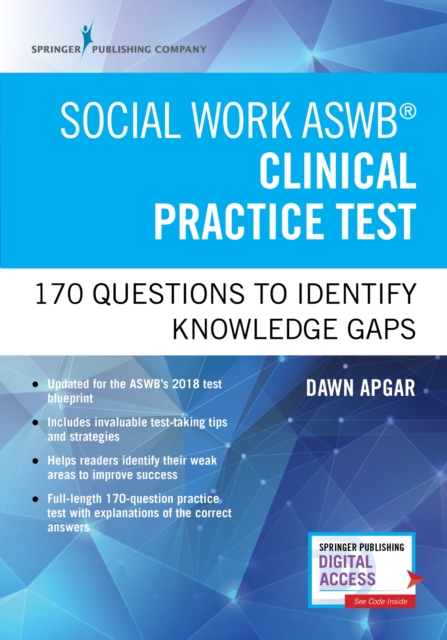 Social Work ASWB Clinical Practice Test : 170 Questions to Identify Knowledge Gaps, Paperback / softback Book