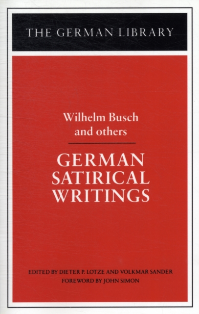German Satirical Writings: Wilhelm Busch and others, Paperback / softback Book