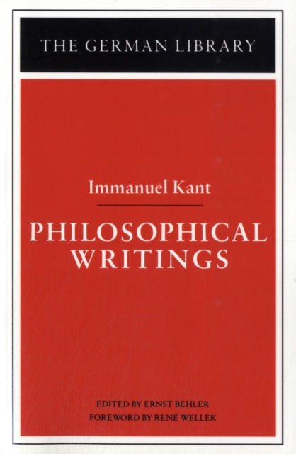 Philosophical Writings: Immanuel Kant, Paperback / softback Book