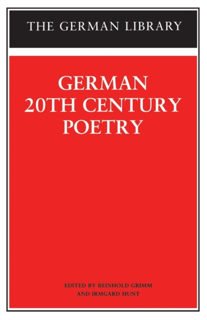 German 20th Century Poetry, Paperback / softback Book