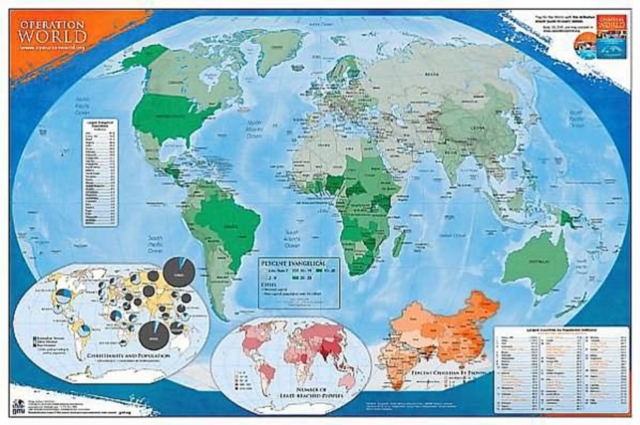 Operation World Prayer Map, Sheet map, folded Book
