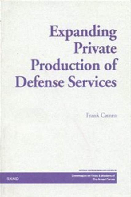 Expanding Private Production of Defense Services, Paperback / softback Book